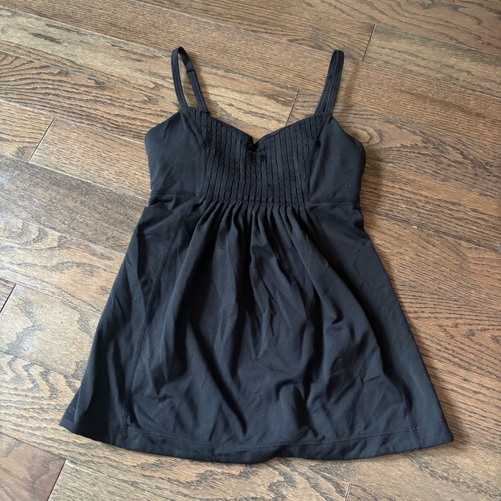 Lululemon Black Empire Waist Tank Top with Built-In Bra | Size 4